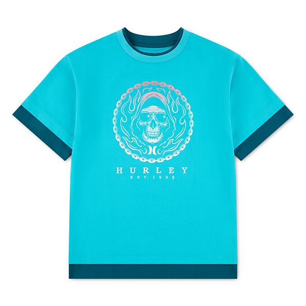 

Мальчиковый оверсайз топ с коротким рукавом Hurley, Barracuda