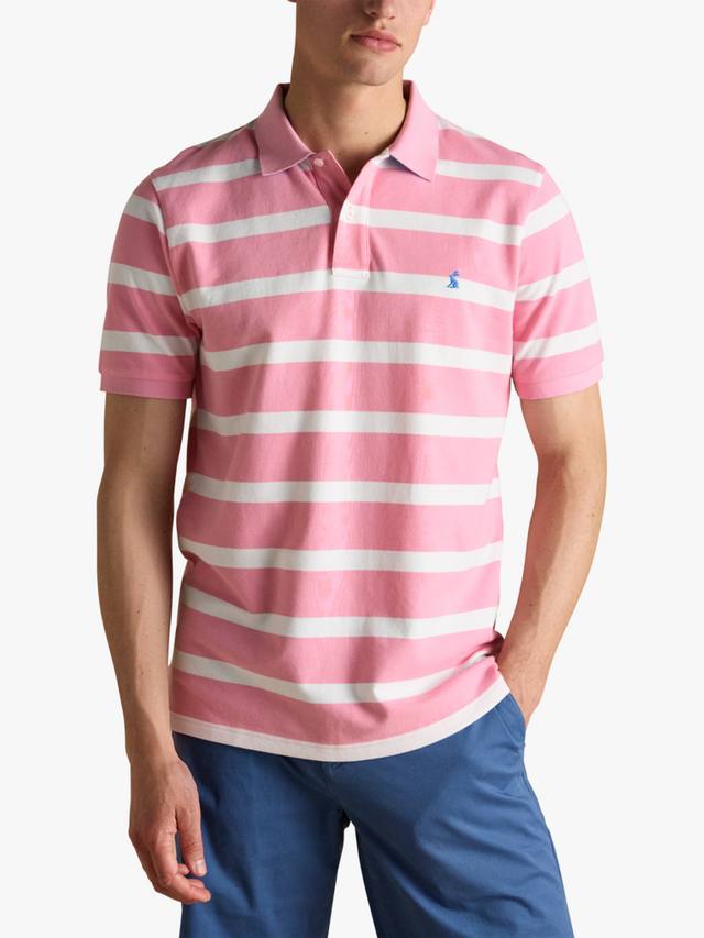 

Поло из хлопка в полоску Joules, Pink