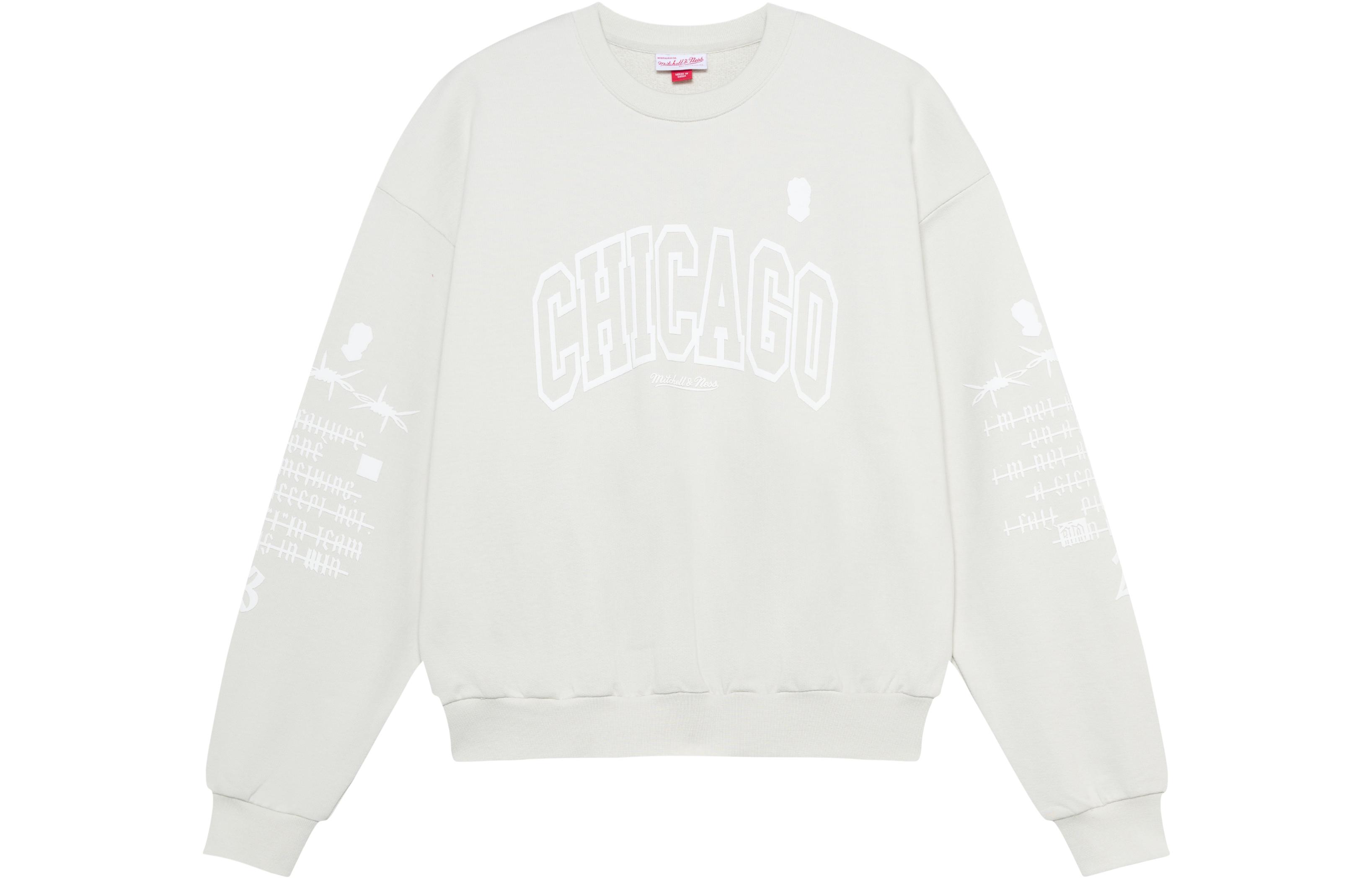 

Свитшот унисекс светло-серый Mitchell Ness