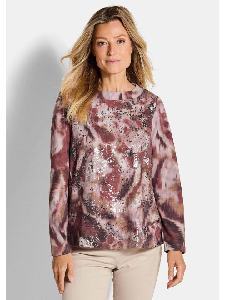 

Толстовка с длинными рукавами и вырезом-лодочкой с цветным/узорчатым принтом GOLDNER