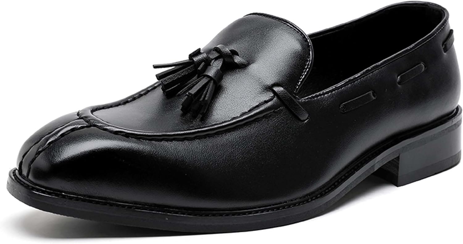 

Мужские лоферы Penny, модная городская деловая повседневная и официальная обувь, классические остроносые офисные туфли, подходящие для форменных мероприятий, банкетов, свадеб, костюмов и платьев, кожаные туфли Generic, черный