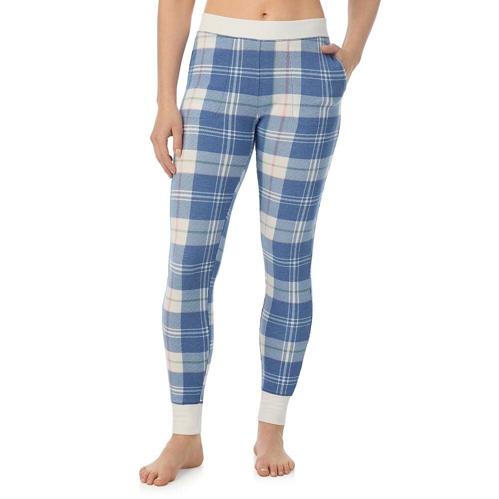 

Женские уютные эластичные термолеггинсы Cuddl Duds, цвет Blue Plaid
