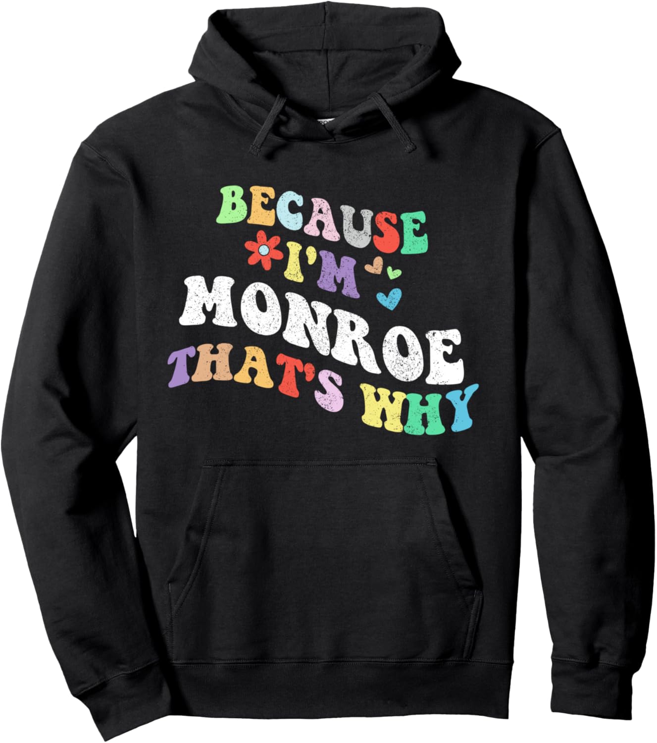 

Ретро-стиль, потому что я Монро, вот почему! Забавная толстовка с индивидуальным именем Personalized Name Mothers Day Outfit For Women, черный