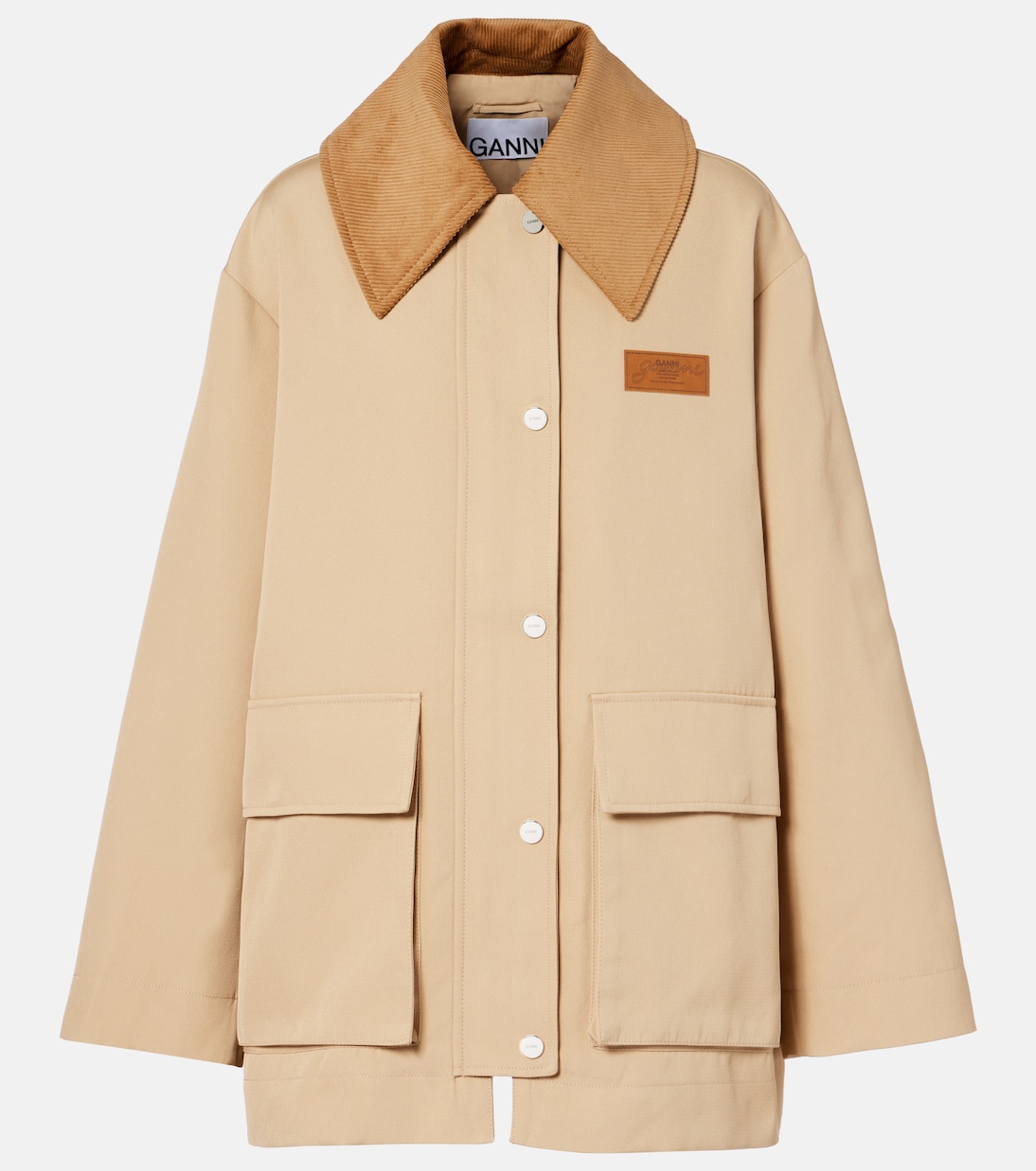 

Твиловая куртка Ganni, Pale Khaki