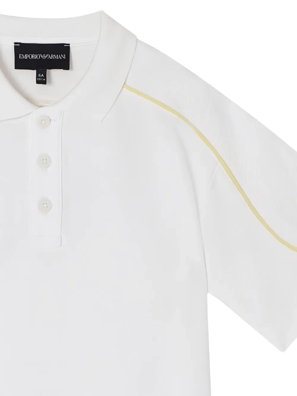 Поло с аппликацией Emporio Armani Kids, белый — фото 3