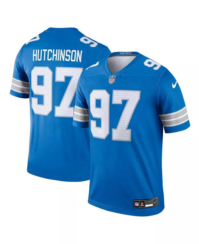 

Мужская футболка Aidan Hutchinson Detroit Lions Legend Nike, синий