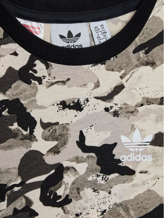 Футболка стандартного кроя по всей поверхности Adidas, бежевый — фото 3
