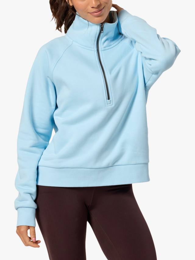 

Клубный джемпер с молнией до середины груди Gym+Coffee, Baby Blue