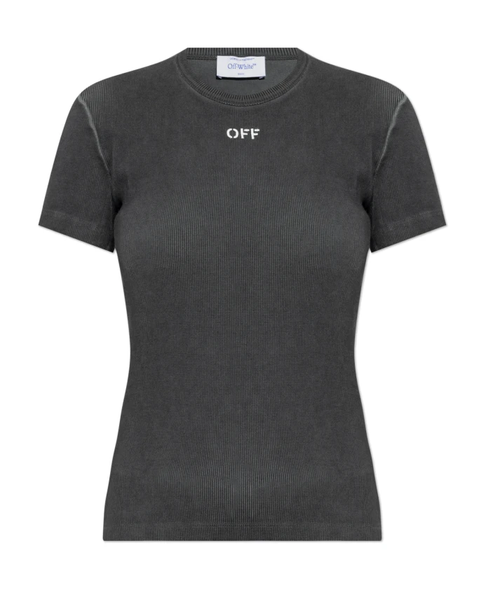 

Футболка с логотипом Off White, серый
