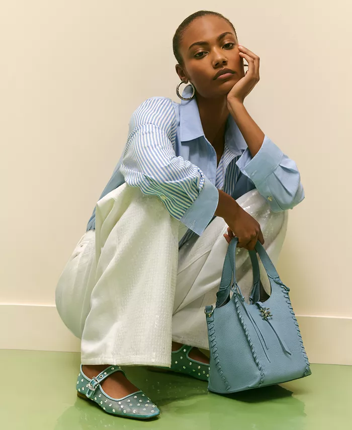 

Сумка-тоут Sylvia Small Crossbody Sam Edelman, синий