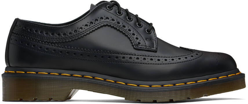

3989 Желтые гладкие кожаные броги со строчкой Dr. Martens