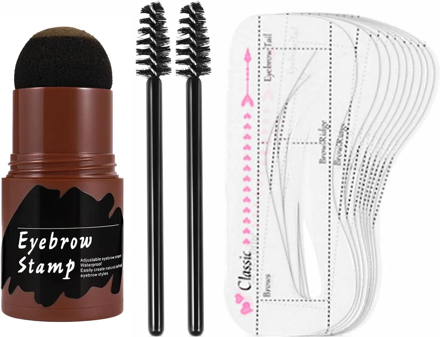Трафарет для бровей Eyebrow Stencil, 10 форм, универсальный, водонепроницаемый