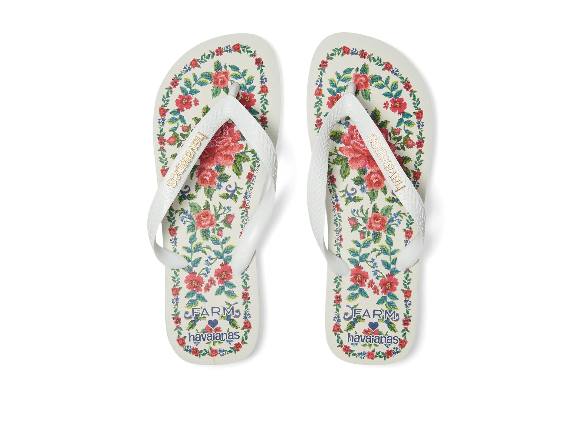 Сандалии Havaianas Farm Flower Tapestry Sandals, белый