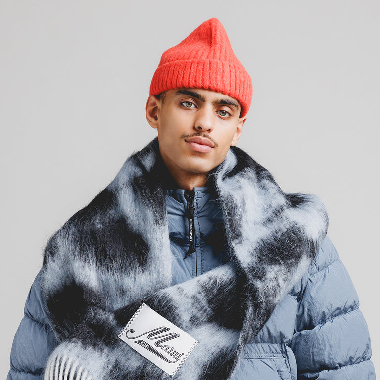

Шарф leopard wool blend scarf Marni, синий