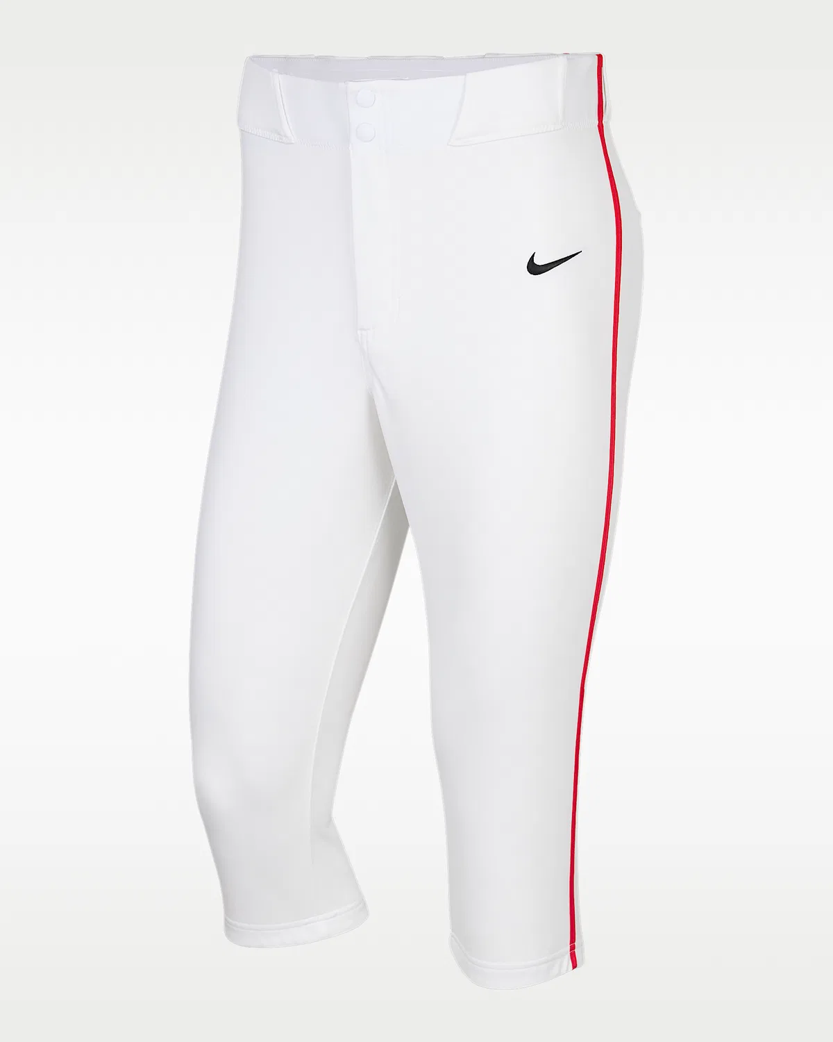 Мужские бейсбольные штаны Nike Vapor Select 2 с высокой посадкой и лампасами, White/University Red/Black