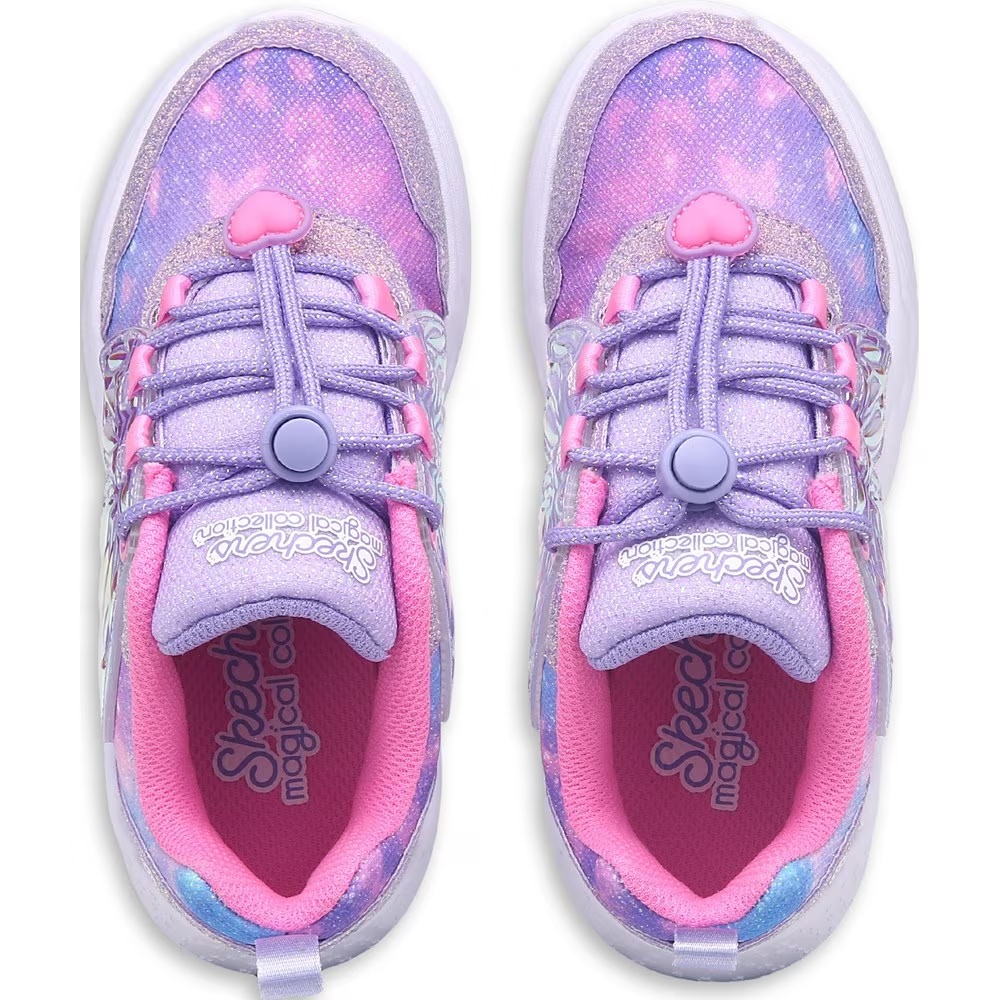 Детские кроссовки с подсветкой Skechers Wing Brites для маленьких и больших детей, pink/purple — фото 3