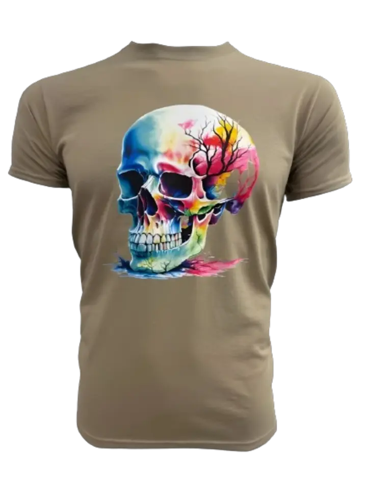 

Футболка PAULGOS bunter Totenkopf Schädel Skull, песочный