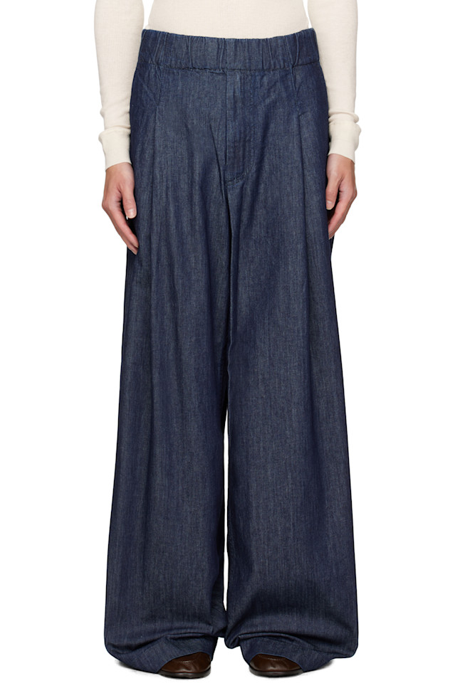 

Dries Van Noten Темно-Синие джинсы на шнуровке