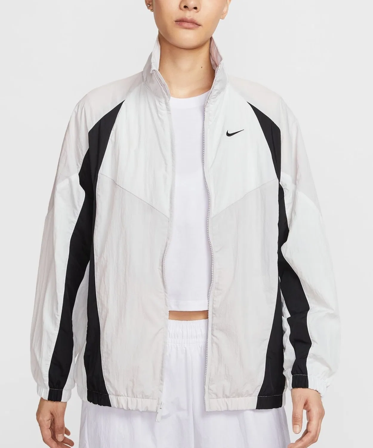 Куртка Nike оверсайз из легкого тафта, серая