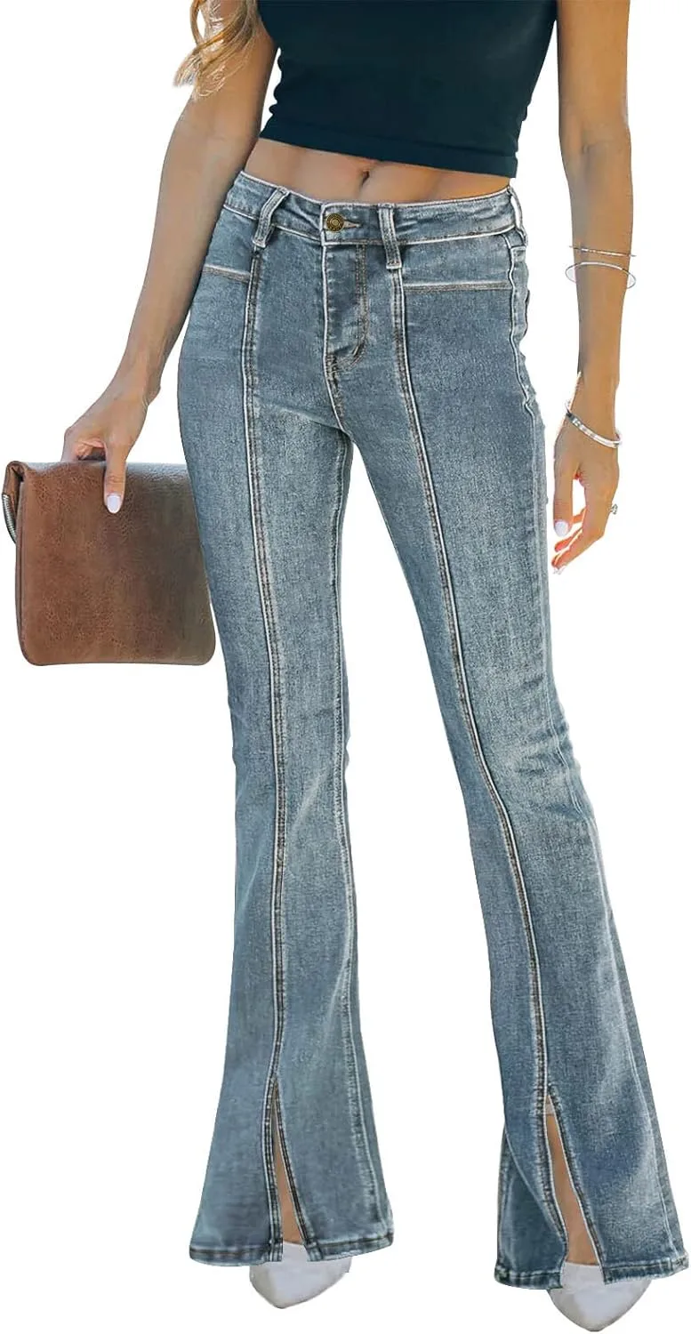 

Женские джинсы Metietila с расклешенным низом, мид-райз, стретч