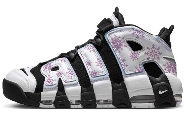 

Кроссовки Nike Air More Uptempo Vintage Basketball Shoes Unisex Mid-top Black/white, черный