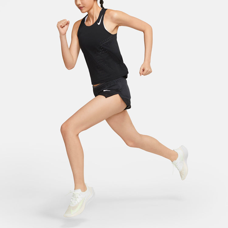 Футболка (WMNS) Nike Aeroswift Sports Breathable Running Black Vest — фото 3