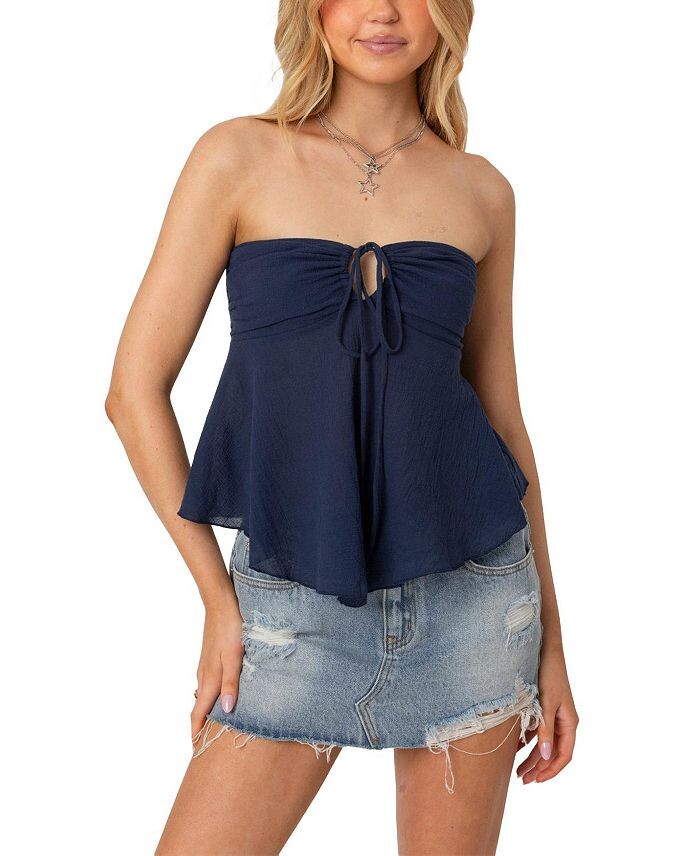 

Топ для куколки Edikted Tadria на шнурке, синий