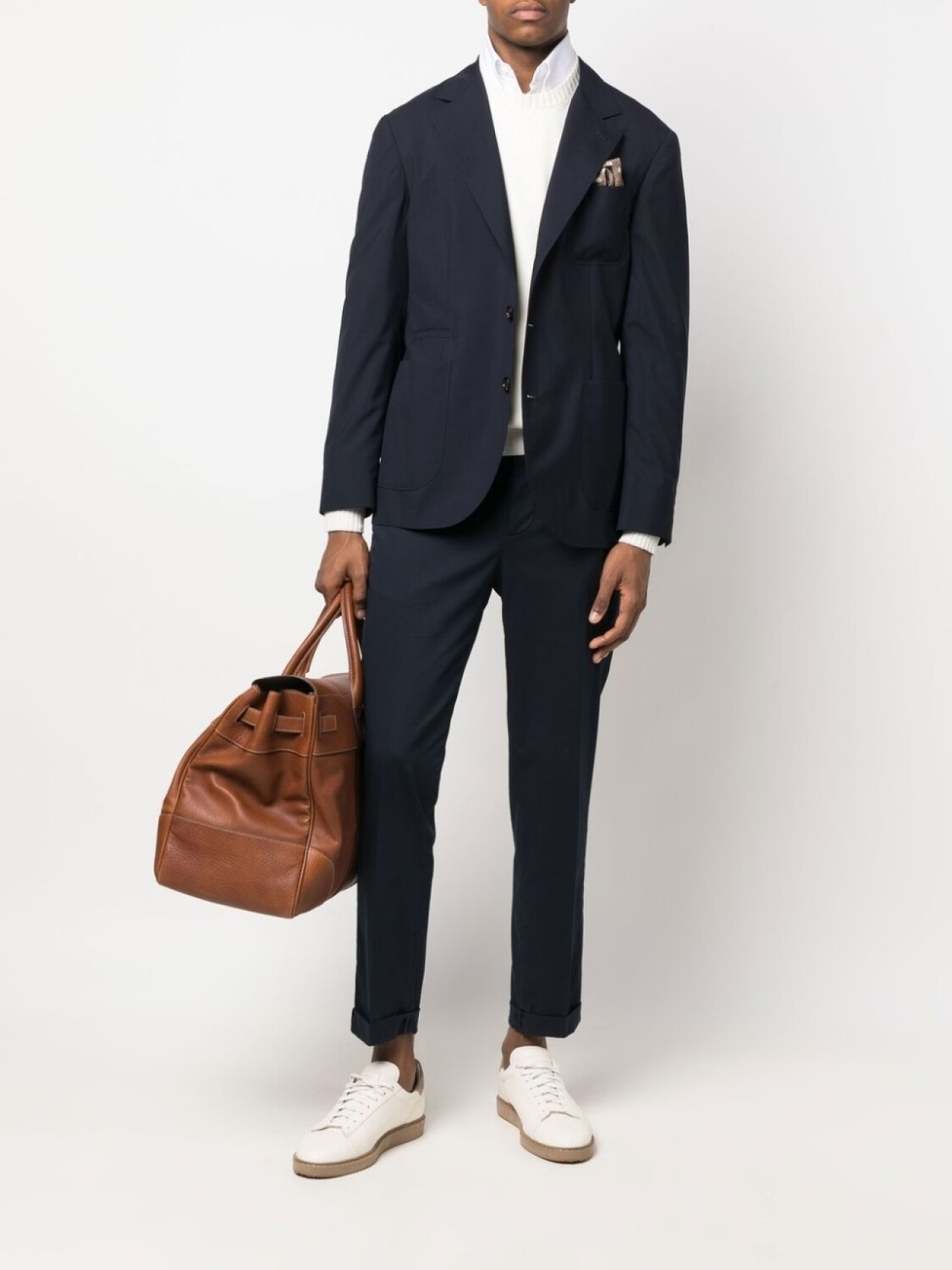 

Brunello Cucinelli кашемировый джемпер с круглым вырезом, нейтральный цвет