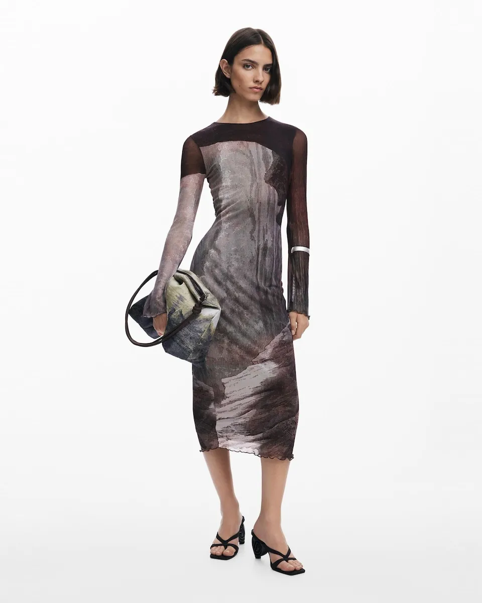 

Платье, разработанное г-ном Кристианом Лакруа Desigual, коричневый