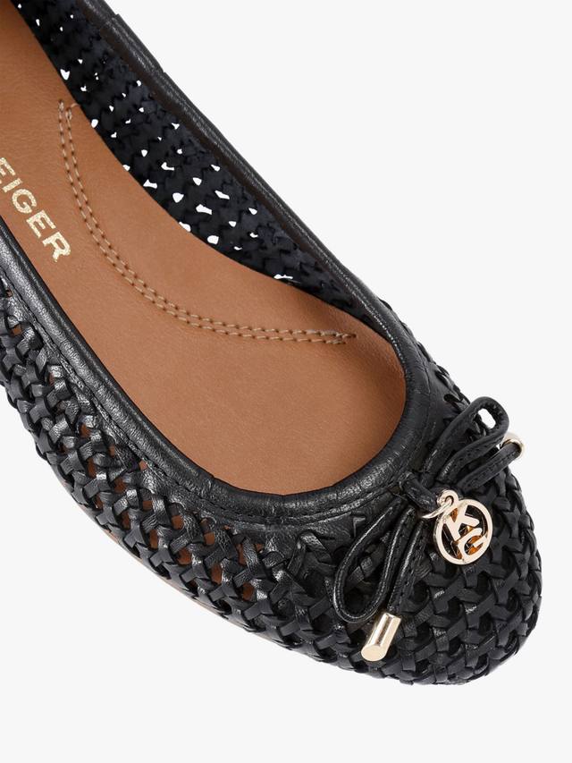 Балетные туфли-лодочки из плетеной кожи mya KG Kurt Geiger, черный — фото 4