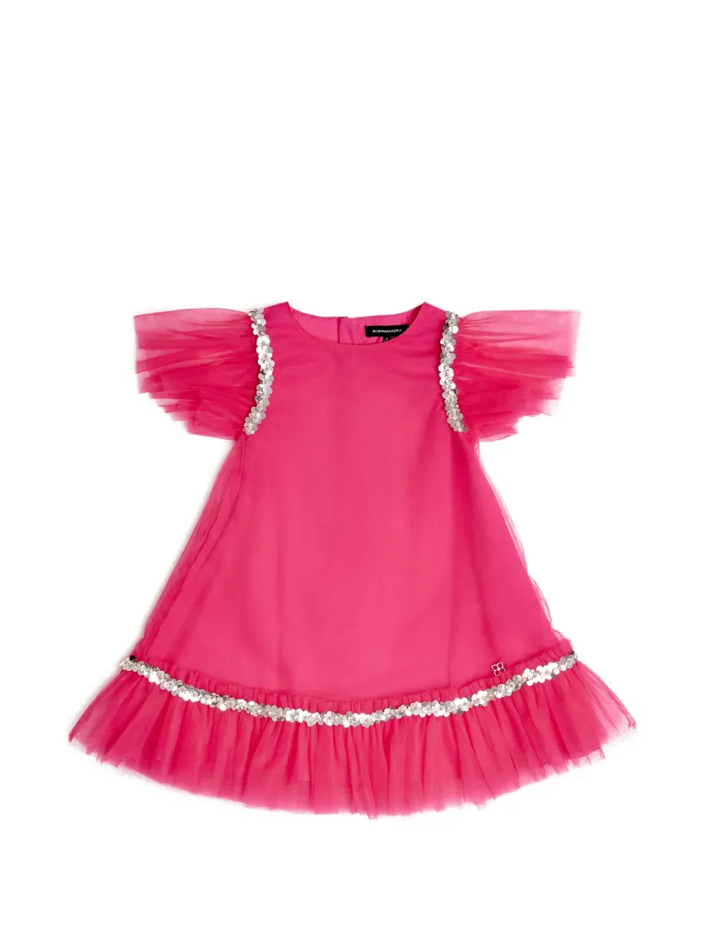 Платье с оборками, украшенное пайетками Bcbg Kids, розовый