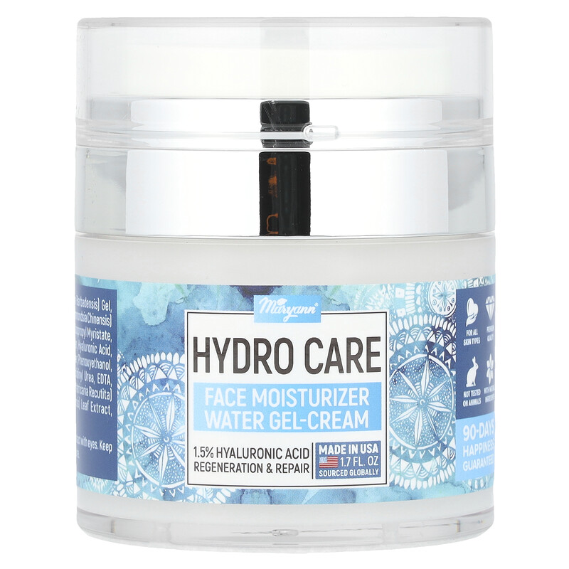 

MaryAnn Organics, Hydro Care, увлажняющий крем для лица, водный гель-крем, 1,7 жидк. унц.
