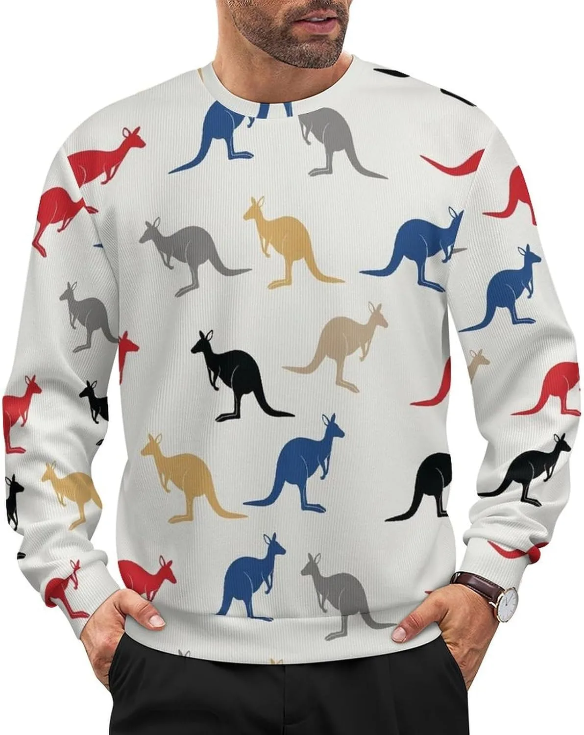 

Мужской свитер с длинным рукавом, мягкий и свободный Meaudiwes