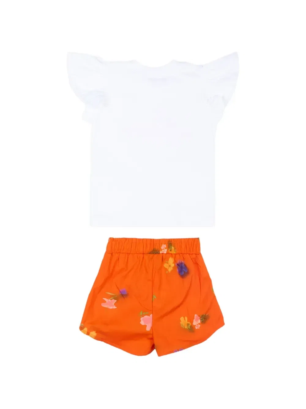 Комплект из топа и брюк с оборками Msgm Kids, белый — фото 2
