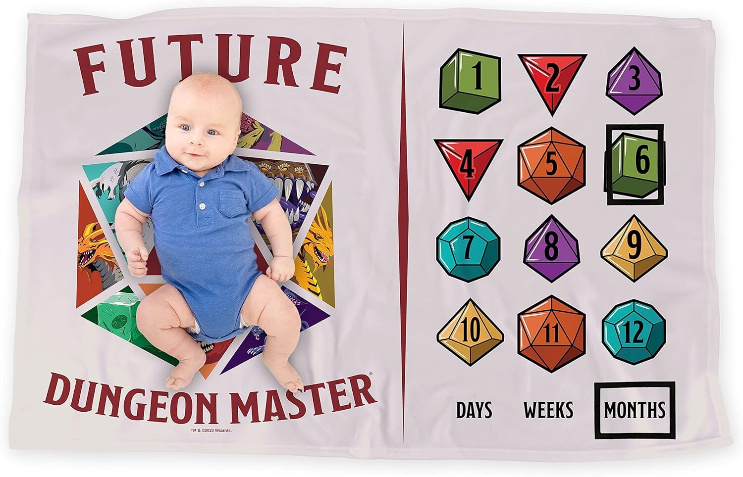 

Детское одеяло LOGOVISION Dungeons and Dragons Milestone, Future Dungeon Master 36x58 дюймов, унисекс для мальчиков и девочек, Future Dungeon Master