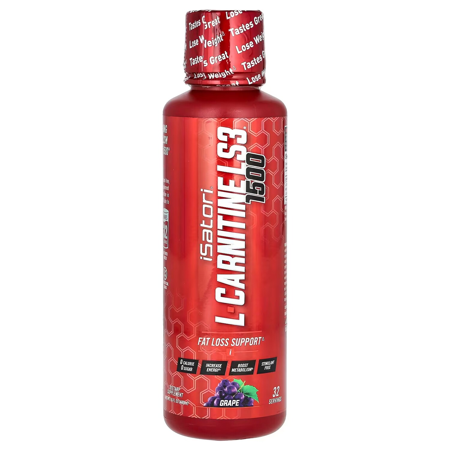 

Isatori L-Carnitine LS3 1500 Виноградный 16 жидких унций (480 мл)