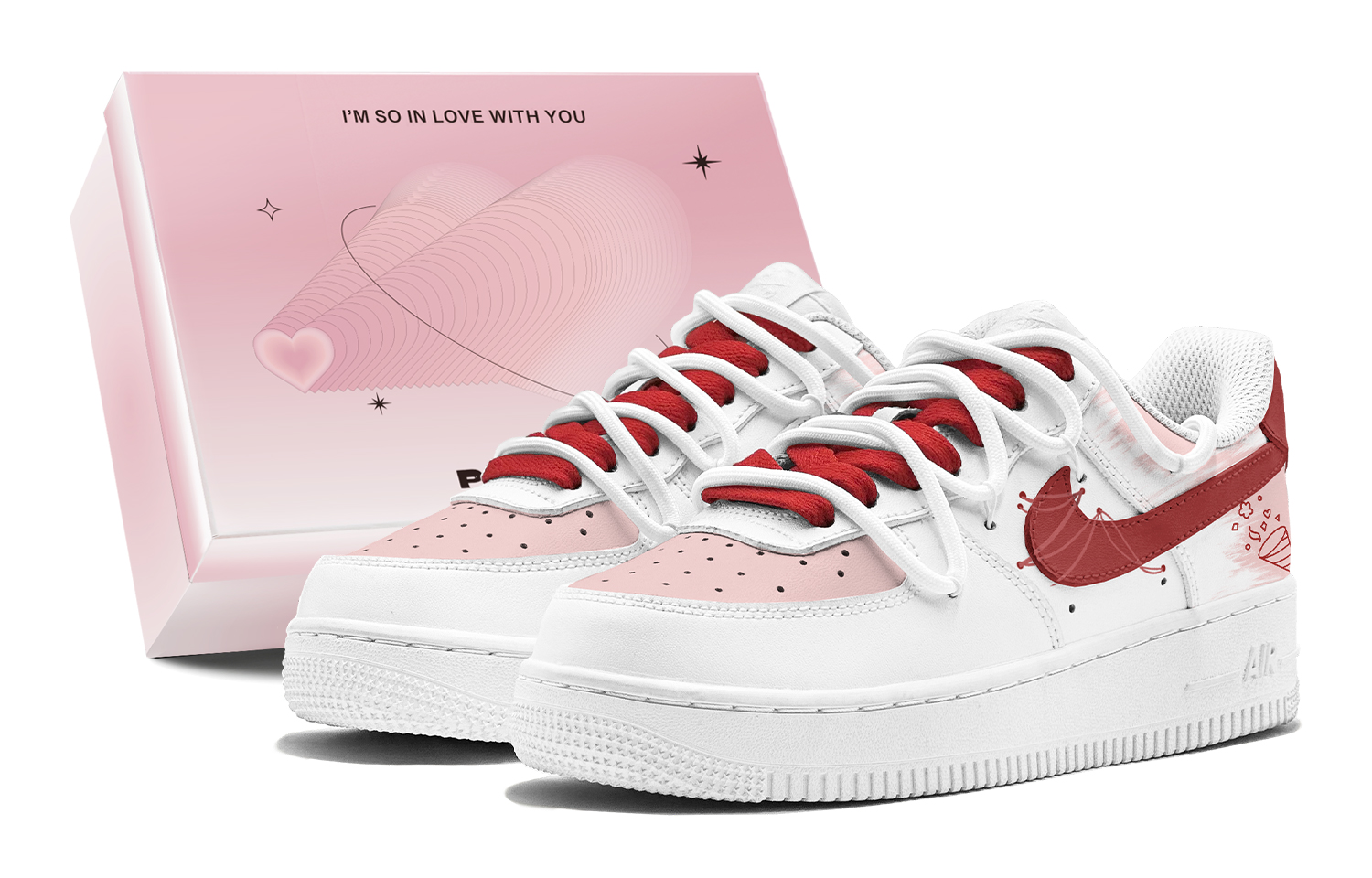 

Детские кроссовки для скейтбординга Air Force 1 LE Low Top для подростков Nike, красный