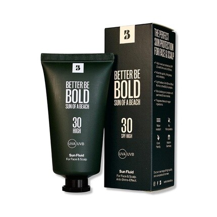 

Матирующий солнцезащитный флюид BETTER BE BOLD с SPF 30 для лысины и лица — водостойкий и безопасный для кораллов — сделано в Германии