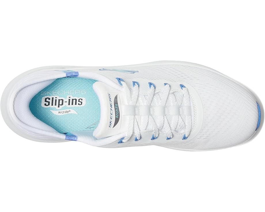 Кроссовки SKECHERS Arch Fit 2.0 Easy Chic Hands Free Slip-Ins, цвет White Blue — фото 2