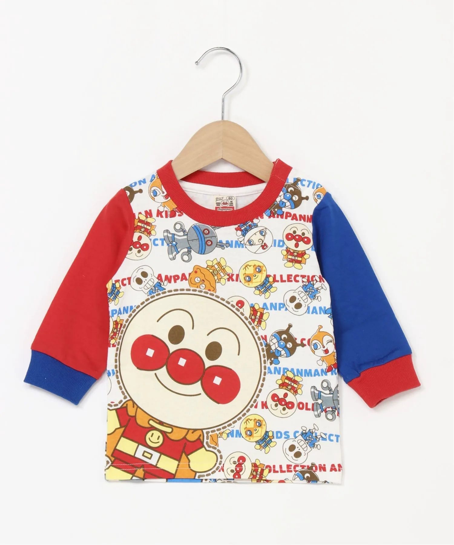 Детская коллекция ANPANMAN / (K) Футболка с длинными рукавами с рисунком в стиле чиби. Anpanman Kids Collection, multicolor — фото 2