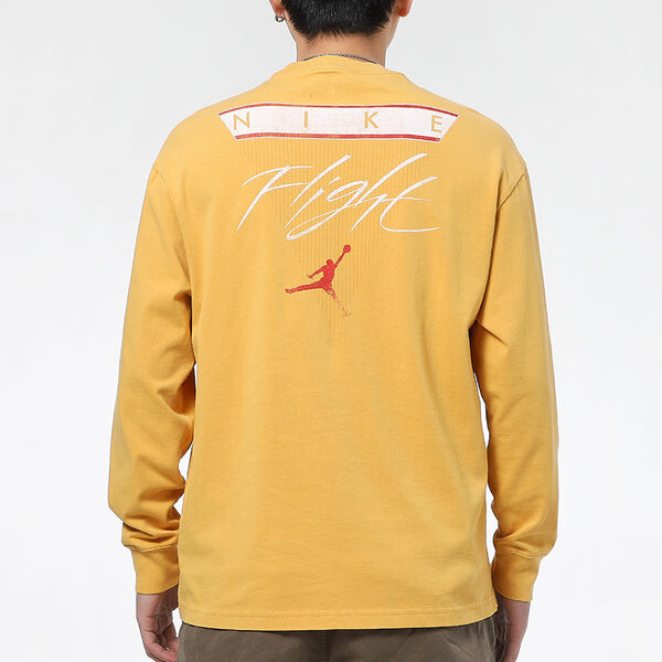 Толстовка Air Jordan Logo Print Crew-neck Sports 'Flight Yellow', желтый — фото 3
