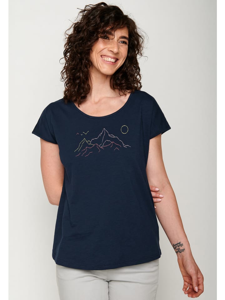 

Футболка Nature Contours темно-синего цвета GreenBomb, Синий, Футболка Nature Contours темно-синего цвета GreenBomb