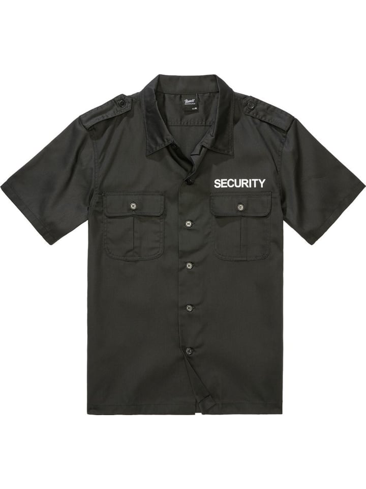 

Длинный рукав Рубашка Security Us с коротким рукавом черного цвета Brandit