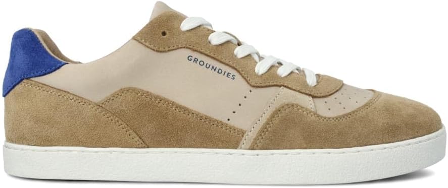 

GROUNDIES Nova Босоножки для мужчин - кроссовки-тренеры с широкой носочной частью, удобной стелькой и подошвой с нулевым перепадом и противоскользящим эффектом, бежевый