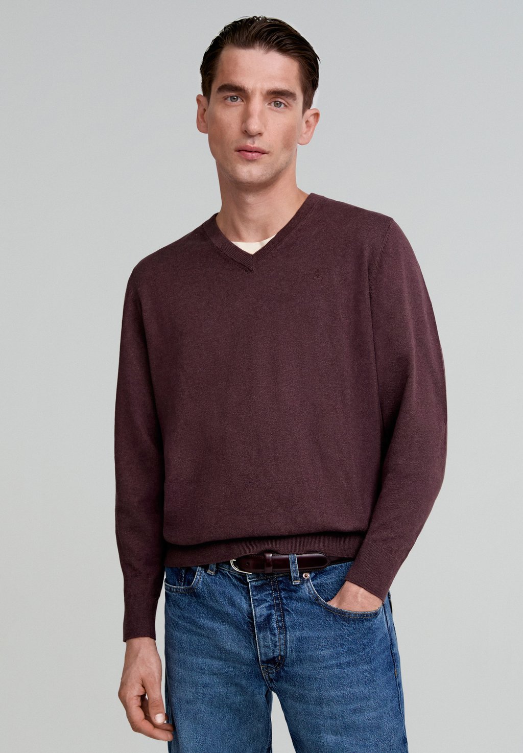 

Джемпер V NECK Scalpers, винно-красный