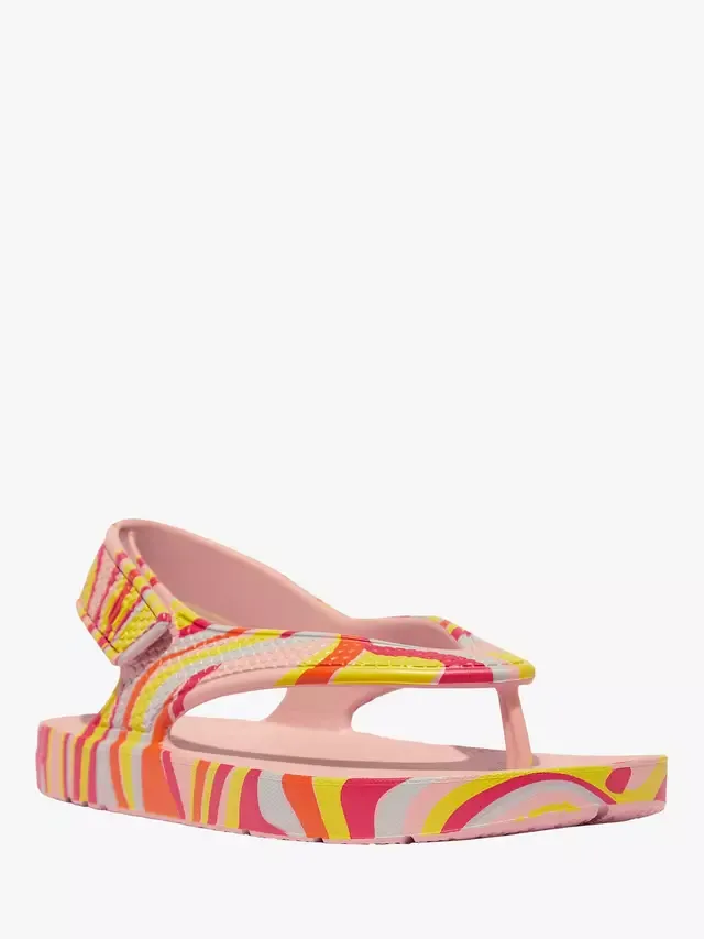 Детские шлепанцы iQuishion Swirly, розовые/разноцветные FitFlop — фото 2