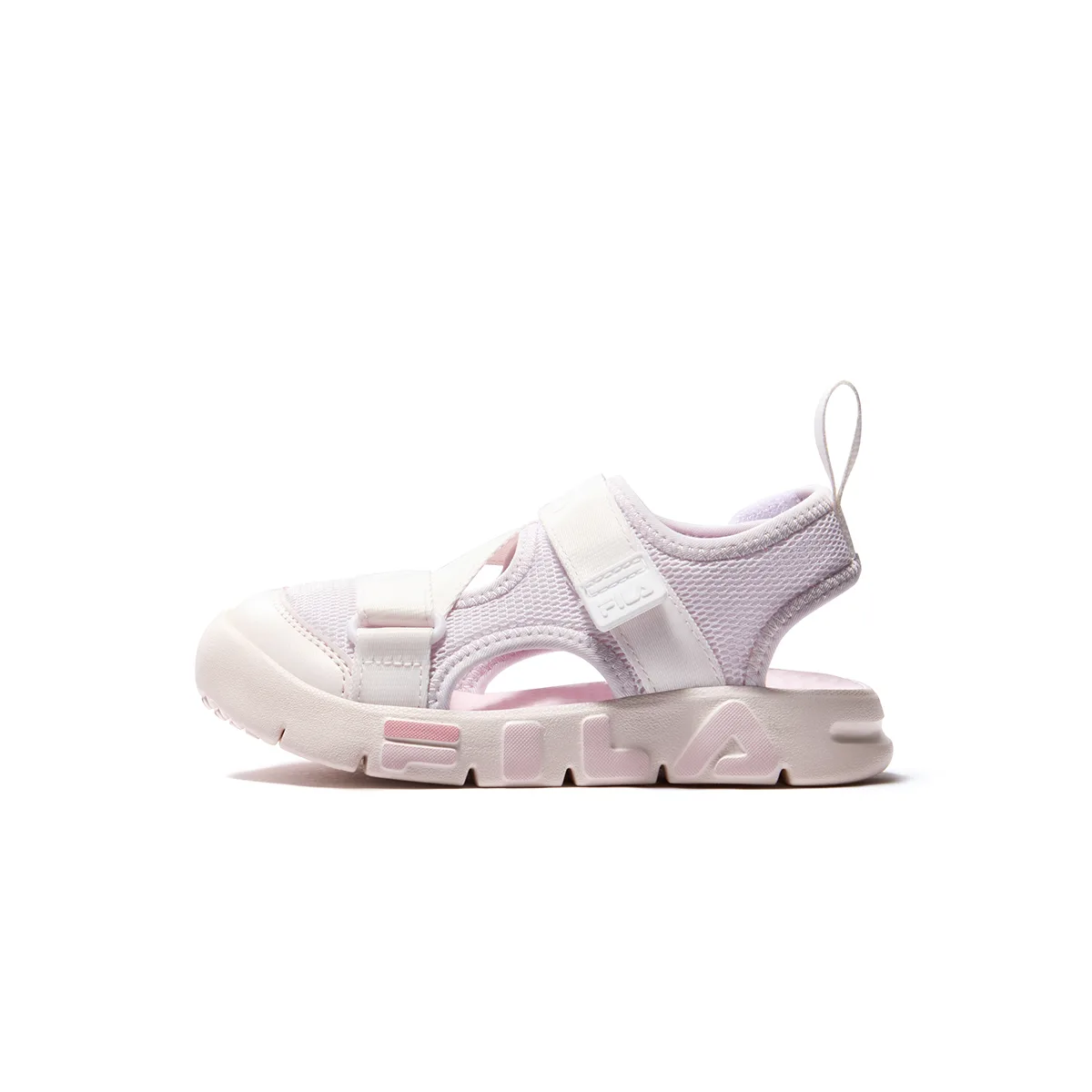 FILA KIDS Детские сандалии SEASON FSW из искусственной кожи и текстиля, дышащие, цвет ледяная лилия/нежно-розовый