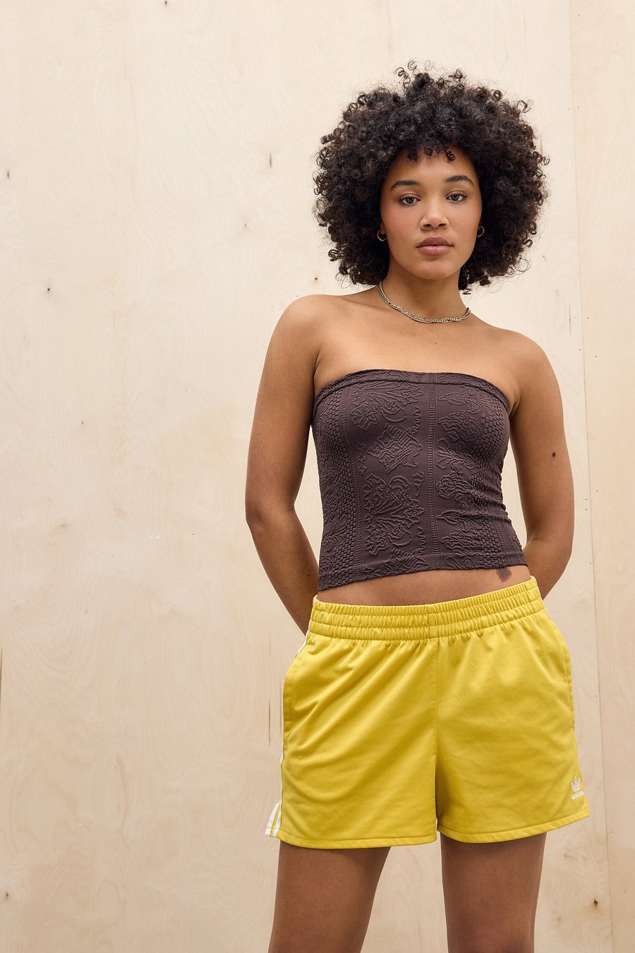 

Топ BDG Urban Outfitters TAPESTRY BANDEAU, Chocolate/Brown