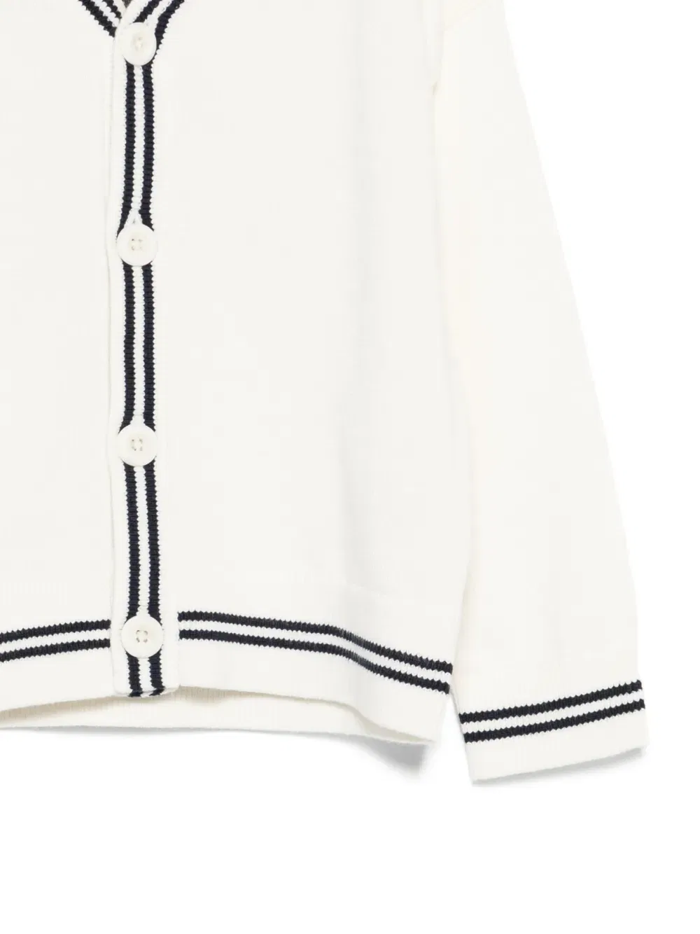Кардиган в полоску с пуговицами Tommy Hilfiger Junior, белый — фото 3