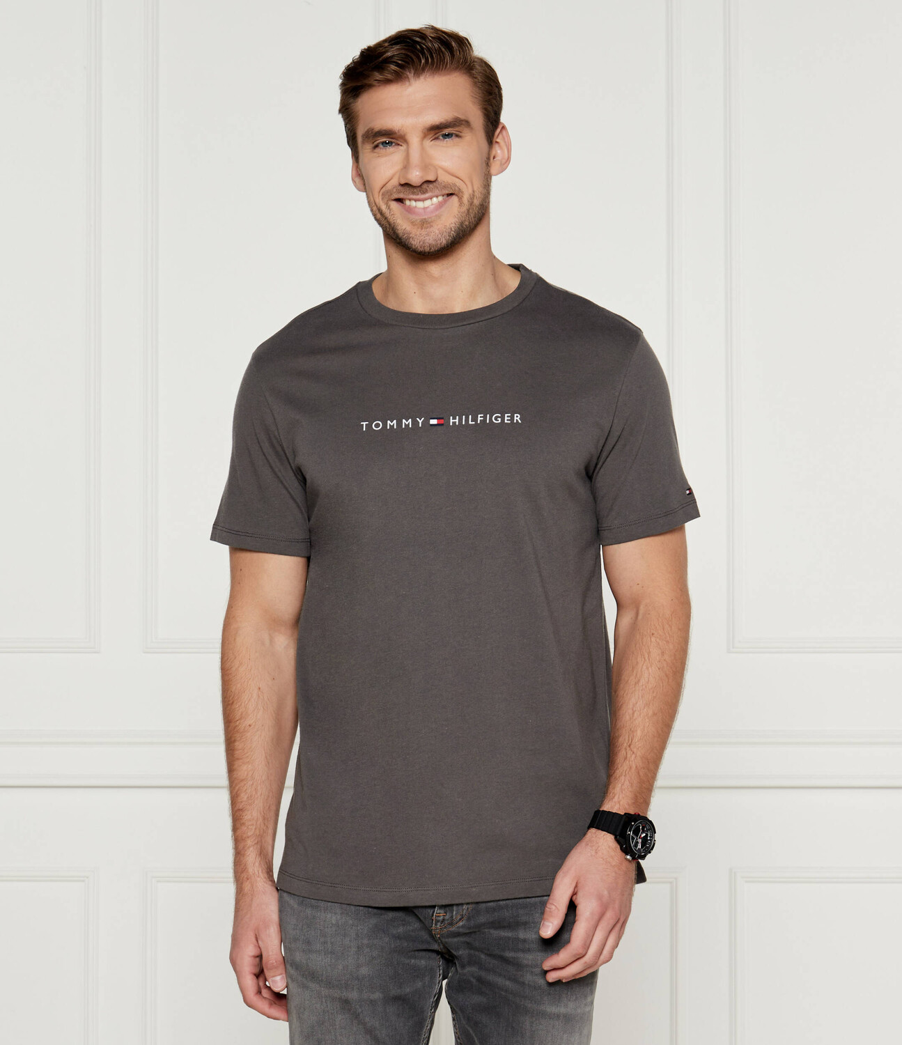 Футболка Tommy Hilfiger Regular Fit, цвет grafite — фото 3